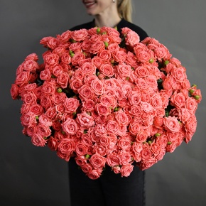 Букет из 39 коралловых кустовых роз (50 см) в Королеве