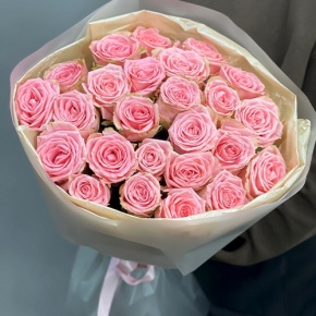 Букет из нежных 25 роз Софи Лорен (60 см) в Королеве