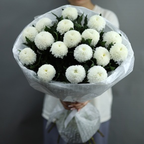 Букет "Сливки" из хризантем Момоко в Королеве