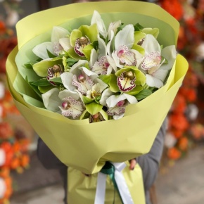 Букет "Бруклин" из орхидей и альстромерий в Королеве