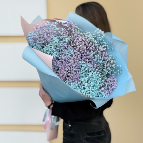 Букет "Радуга" из 15 гипсофил в Королеве