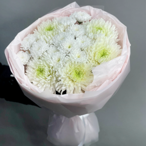 Букет из микса белых хризантем Магнум  в Королеве