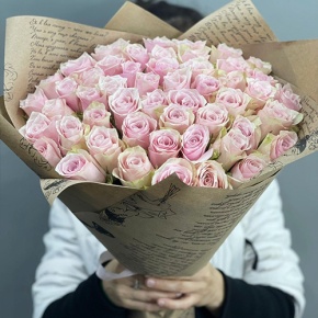 Букет из 51 пастельной розы (40 см) в Королеве