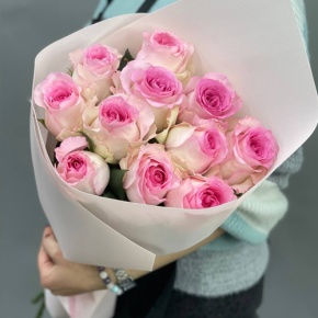 Букет из 11 пионовидных роз Эквадор (60см) в Королеве