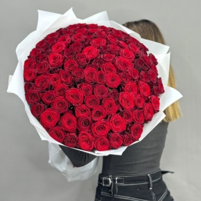 Букет 101 красная роза (60 см) в Королеве
