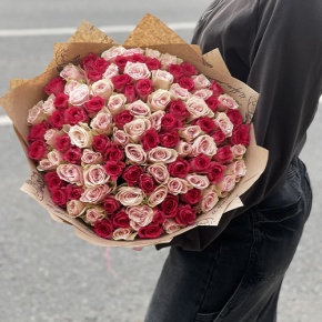 Букет "Амурный" из 101 розы (40 см) в Королеве