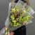 Букет "Стильная штучка" из молюцеллы, дельфиниума, орнитогалума и эустом в Королеве