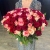Букет 151 роза красный микс (50 см) в Королеве